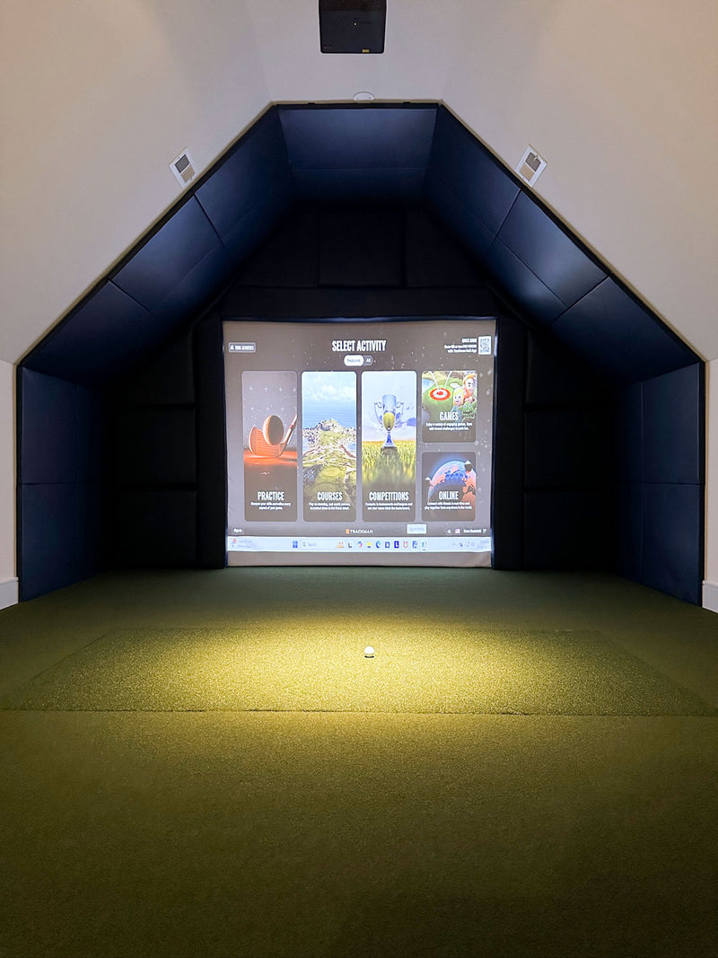 parade of homes trackman golf simulator in Greensboro NC