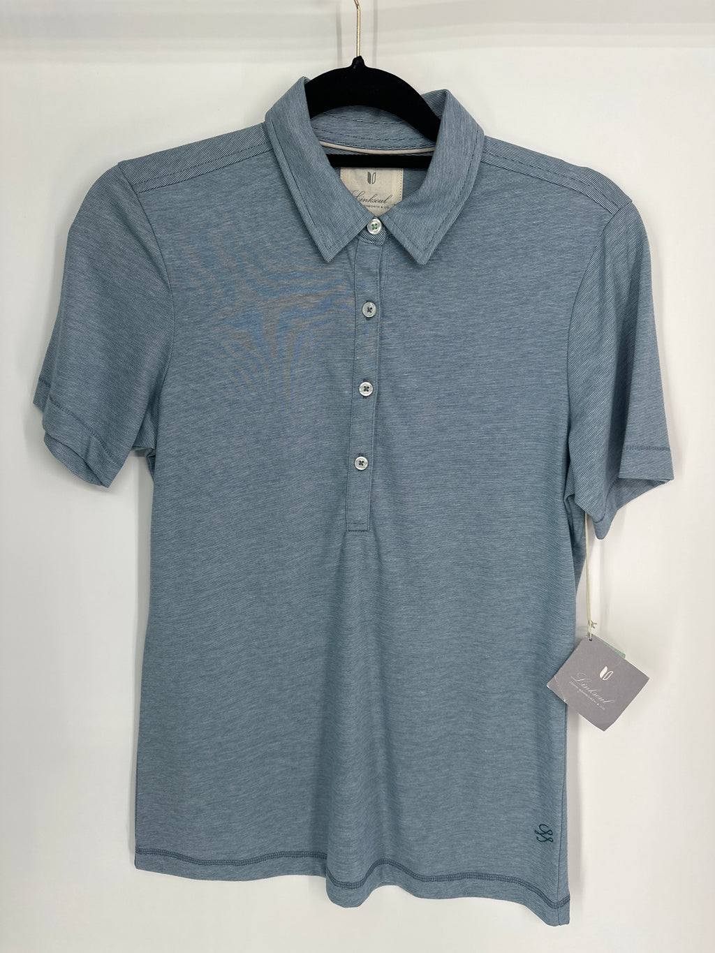 Linksoul Ends On Women’s Knit Polo in Teal (M)