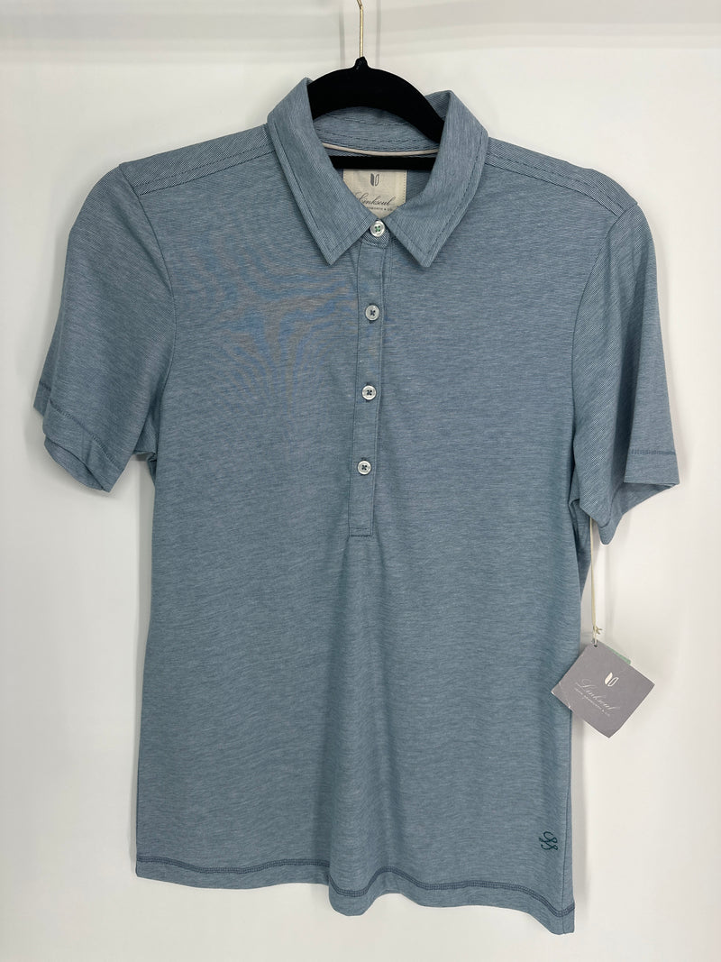 Linksoul Ends On Women’s Knit Polo in Teal (M)