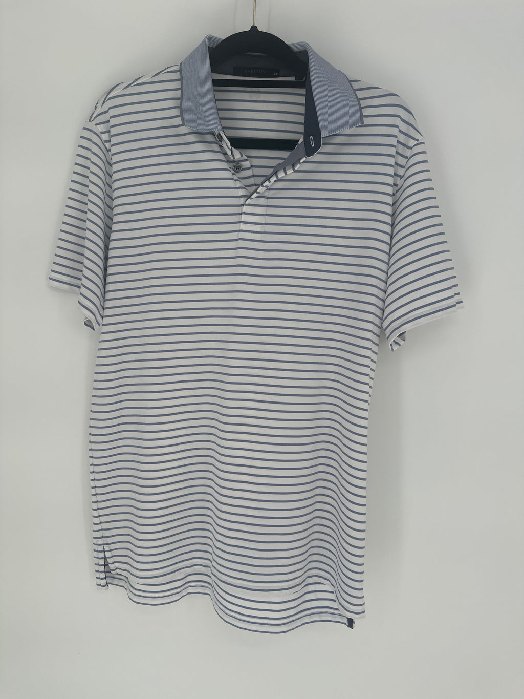Greyson Stripe Polo in Arctic (M)