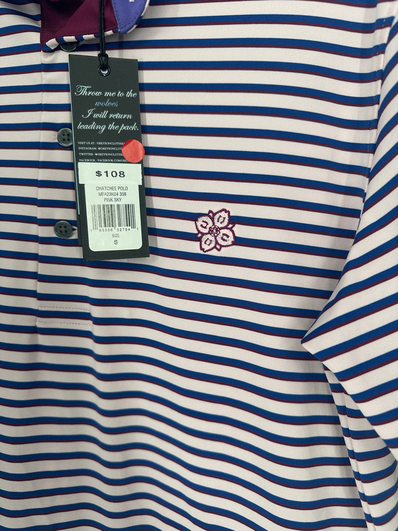 Greyson x Dogwood Ohatchee Polo in Pink Sky (S,XL)