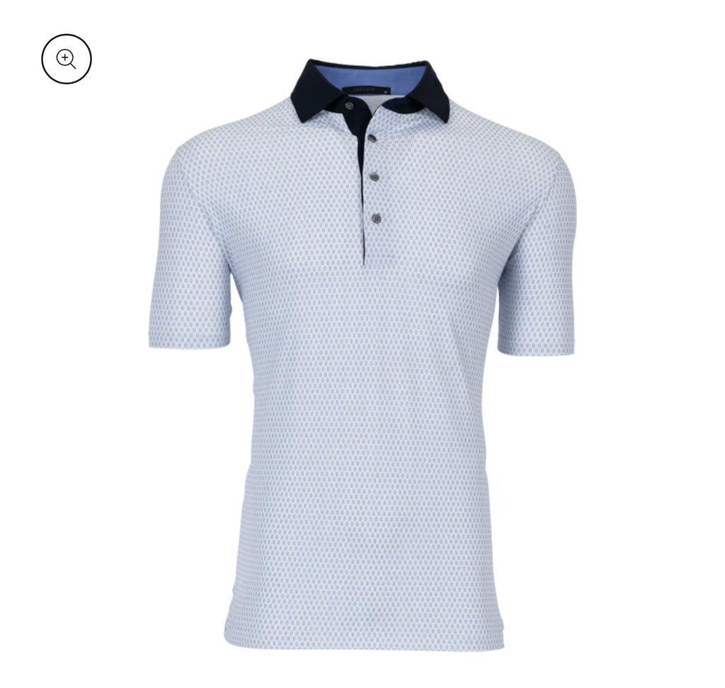 Greyson Long Tail Polo in Arctic (S,M)